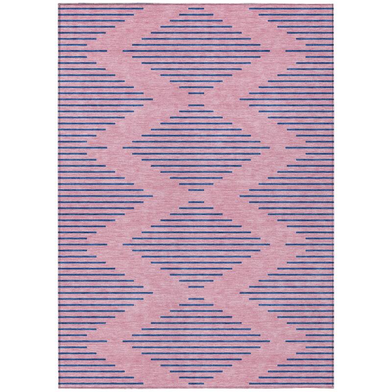 HomeRoots Geometric Transitional Rectangle Outdoor Rug