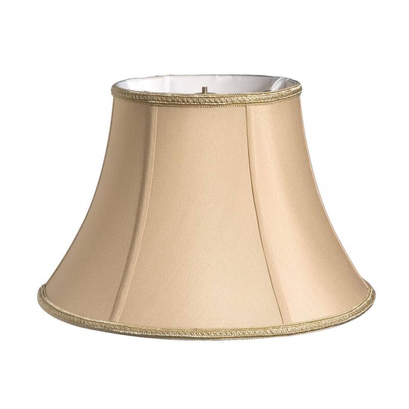 HomeRoots 20" Vintage Gold Slanted Bell Shantung Lampshade - 20