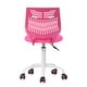 preview thumbnail 37 of 36, HomyLin Plastic Mesh Adjustable Armless Desk Chair with Rolling Wheels Kids Teen
