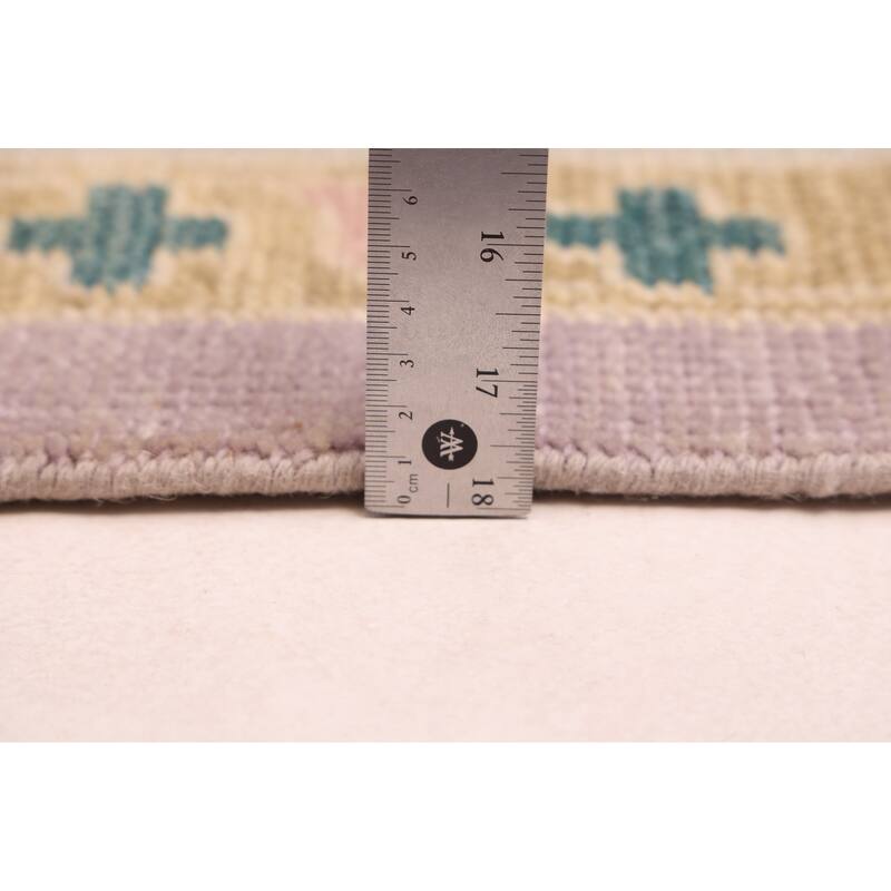 ECARPETGALLERY Hand-knotted Modern Oushak Violet Wool Rug - 8'11 x 11'11