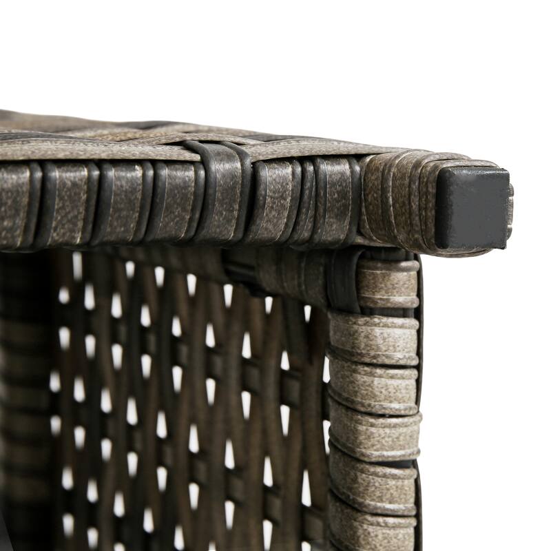 6-pieces Patio Wicker Outdoor Sectional Seating Sofa Set with Coffee Table