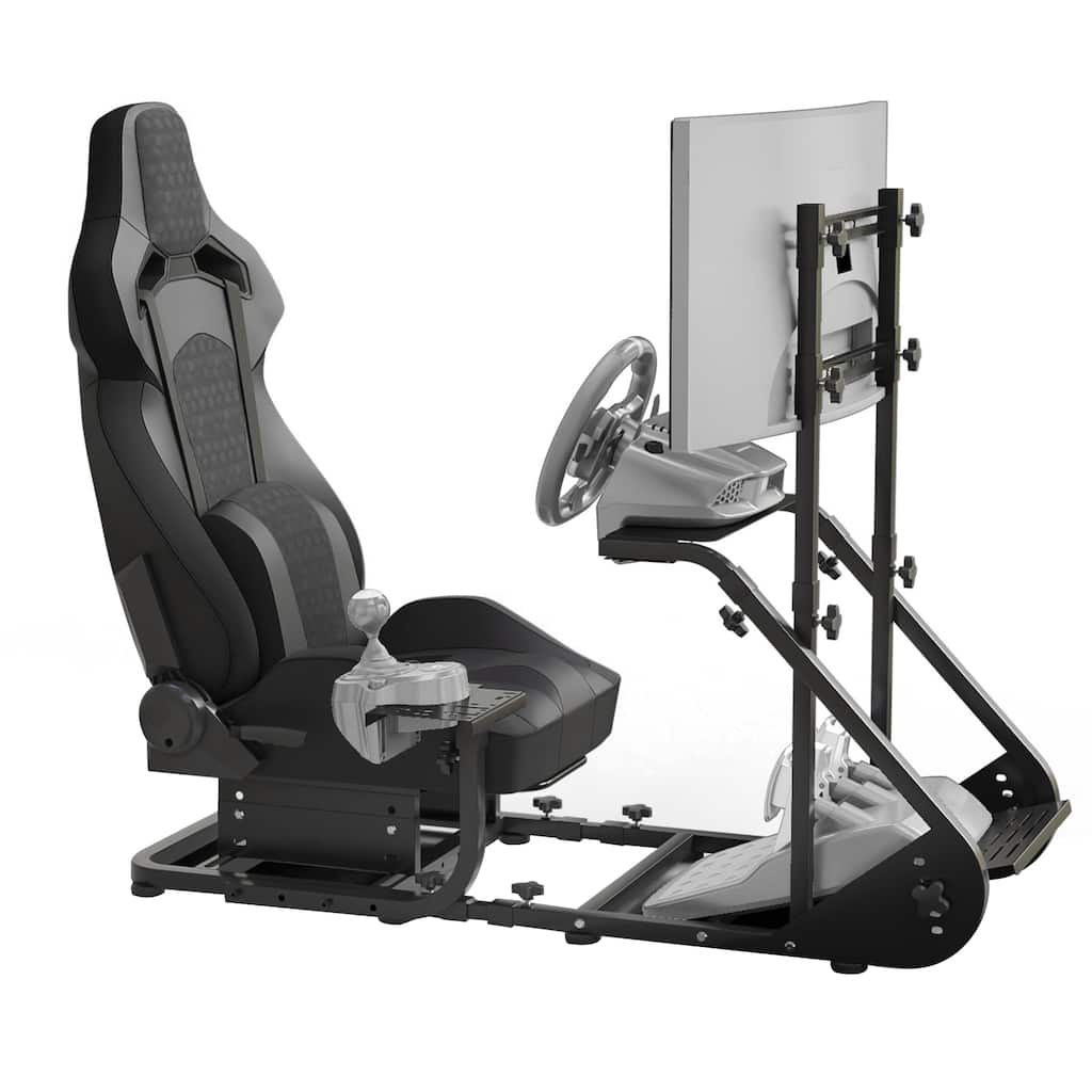 Enhanced and Stable Racing Wheel Cockpit, Compatible With Fanatec, Logitech adjustable driving simulators, excluding handbrake