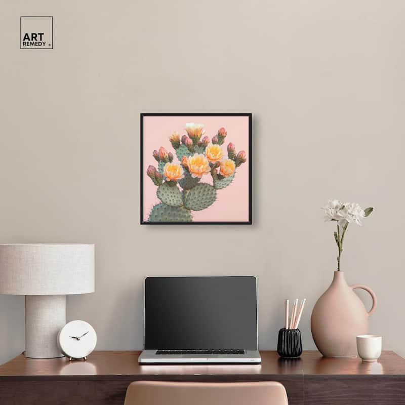 Pink and Prickly Canvas by Art Remedy