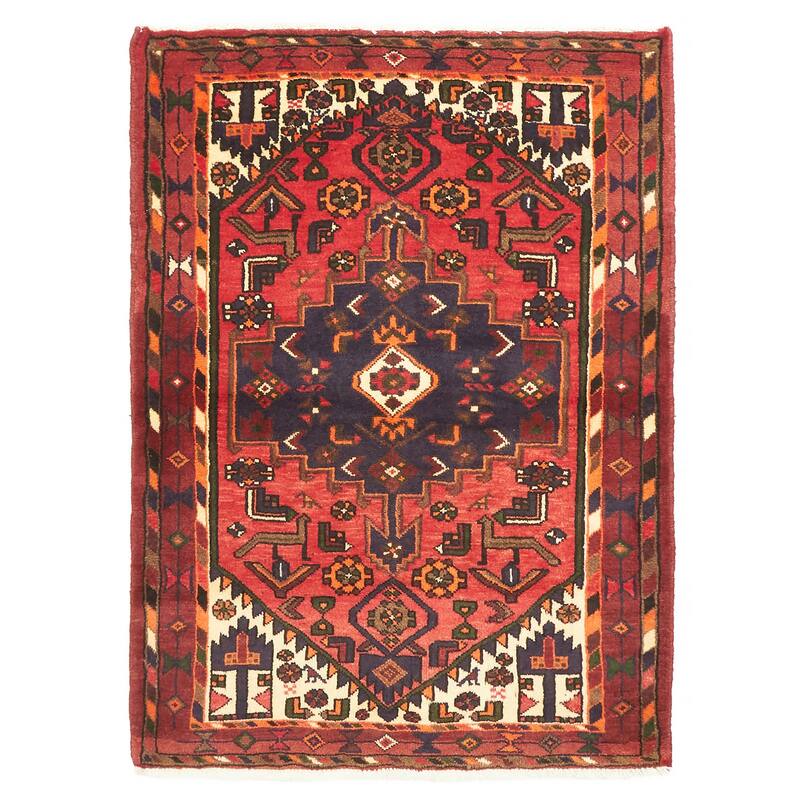 ECARPETGALLERY Hand-knotted Andelz Red Wool Rug - 3'5 x 4'7