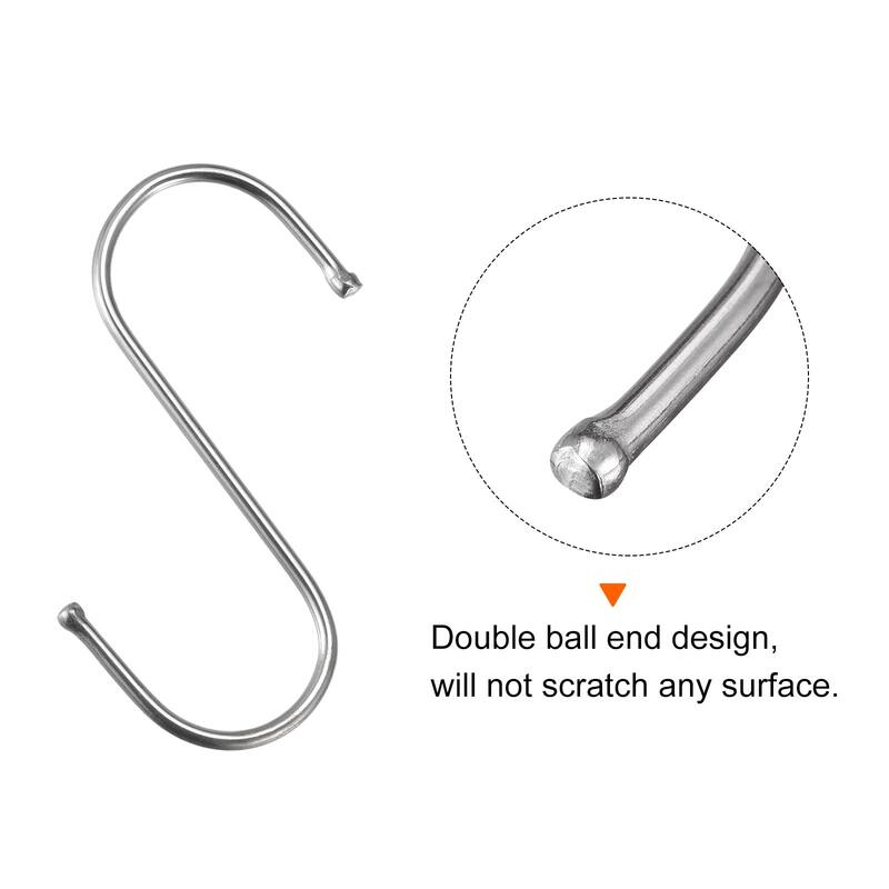 S Hooks Stainless Steel Hanger for Hanging Kitchenware, Apparel