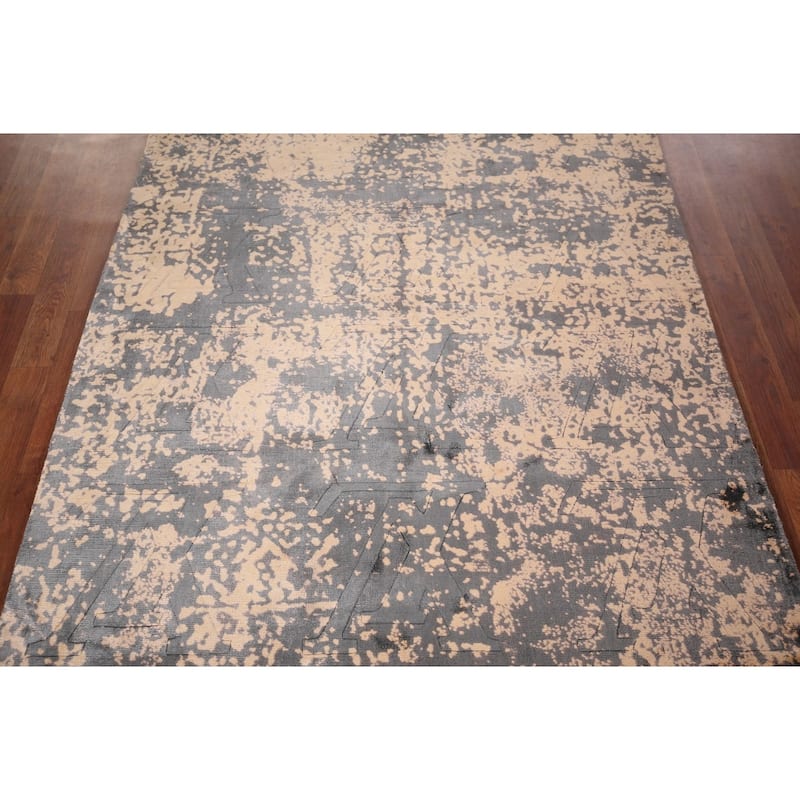 Contemporary Abstract Accent Rug Hand-Knotted Wool Carpet - 4'3" X 6'2"