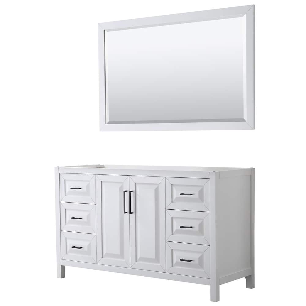 Wyndham Collection Daria 59" Single Free Standing Vanity Cabinet -