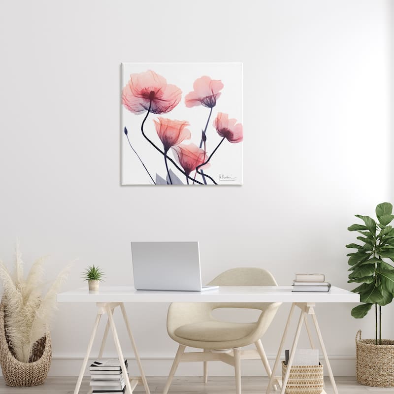 Stupell Pink Chic Simple Flowers Canvas Wall Art Design By Albert Koetsier