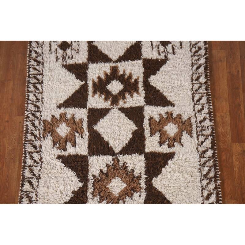 Plush Turkish Anatolian Oriental Runner Rug Hand-knotted Wool Carpet - 3'7"x 10'11"
