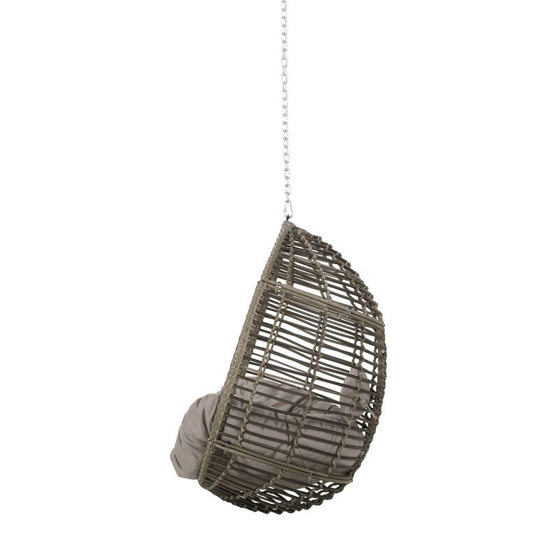 Adan Wicker Hanging Chair by Christopher Knight Home - 400 lb limit