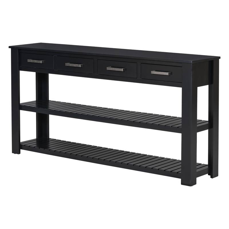 Console table with 4 drawers and 2 shelves