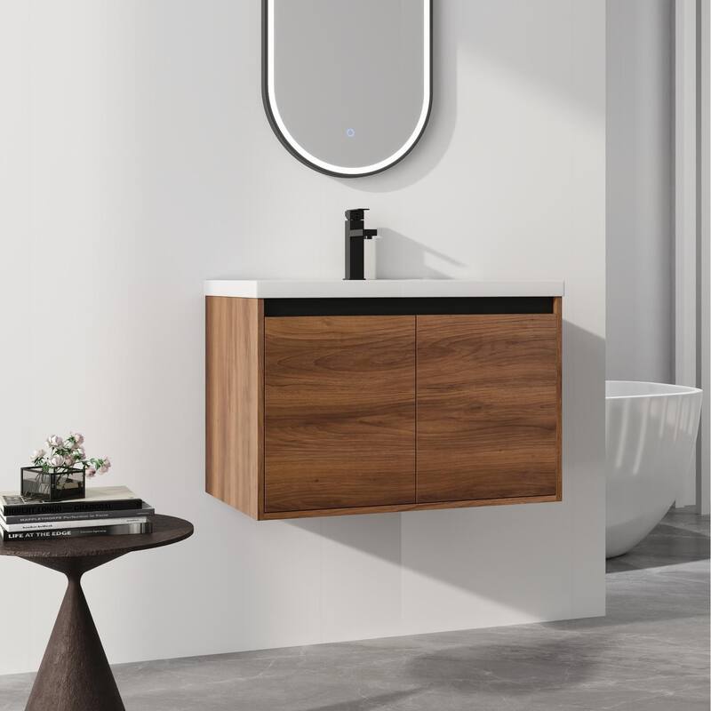 ARTCHIRLY 16/20/24/30/36 Inch Bathroom Vanity With Sink, Floating Bathroom Vanity With Soft Close Door