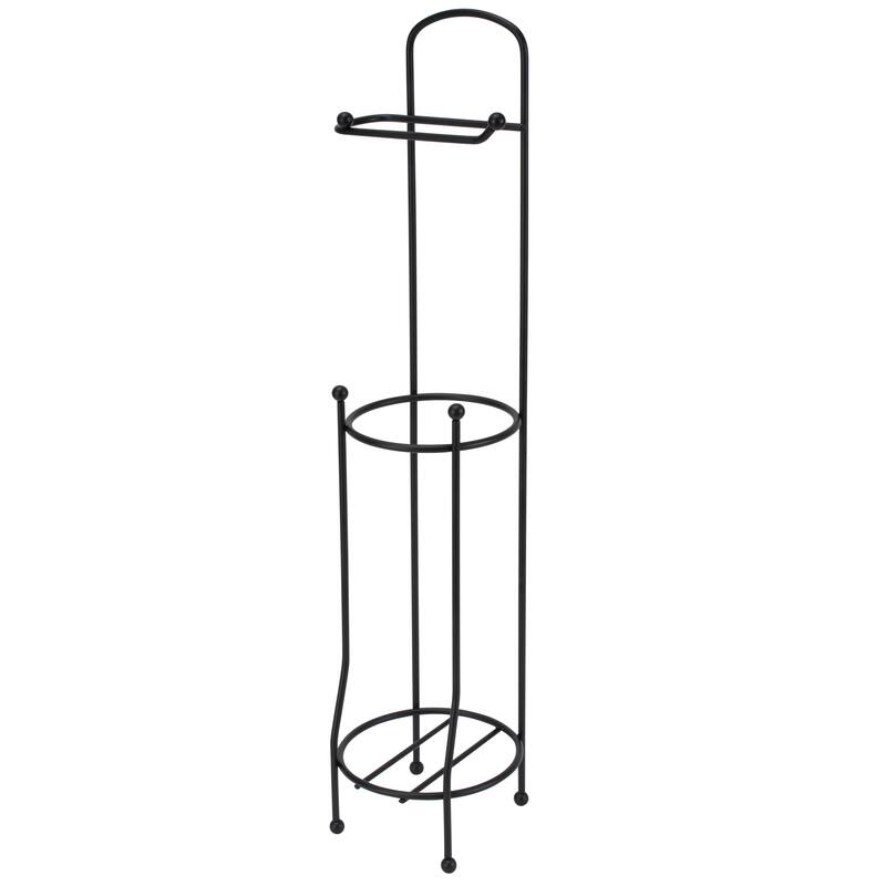 Bath Bliss Toilet Paper Holder and Dispenser in Matte Black