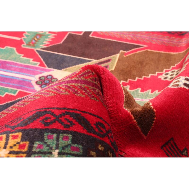 ECARPETGALLERY Hand-knotted Teimani Red Wool Rug - 2'11 x 4'9