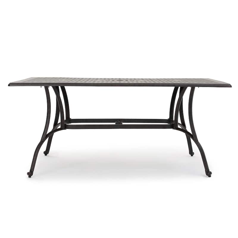 Alfresco Cast Aluminum Patio Dining Table by Christopher Knight Home - 67.50 L x 37.50 W x 29 H