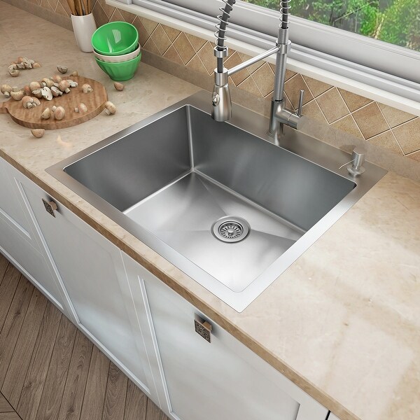 Sinber Drop in Single Bowl 304 Stainless Steel Kitchen Sink