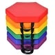 preview thumbnail 2 of 15, 6 Pieces Multifunctional Hexagon Toddler Floor Cushions Classroom Seating with Handles