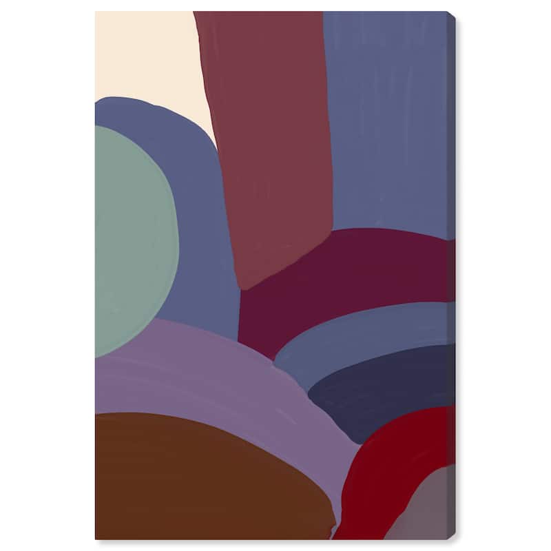 Wynwood Studio Canvas Abstract Connect to Earth Tones Purple and Maroon Modern & Contemporary Wall Art Canvas Print