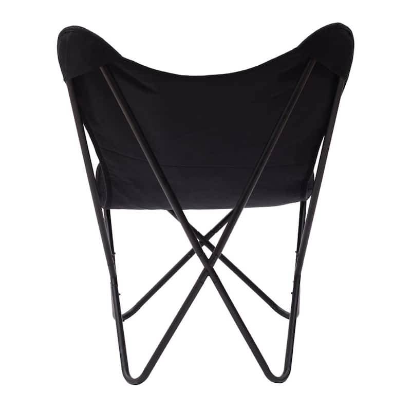 Black and Pink Tropical Flower Accent Chair with Soft Cushion for Home Decor - 26” x 25.2” x 35”