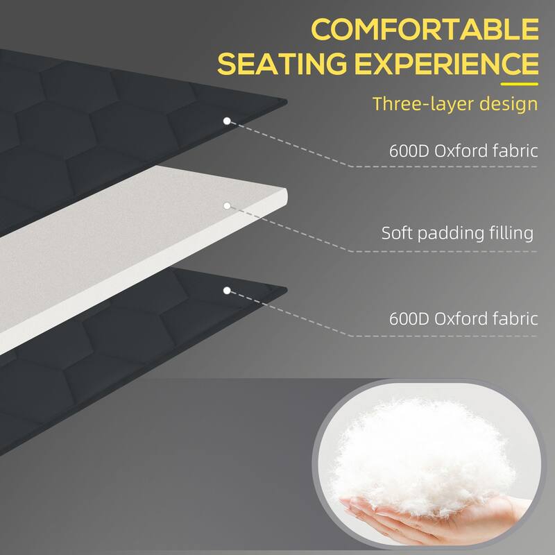 Foldable recliner with headrest and pockets