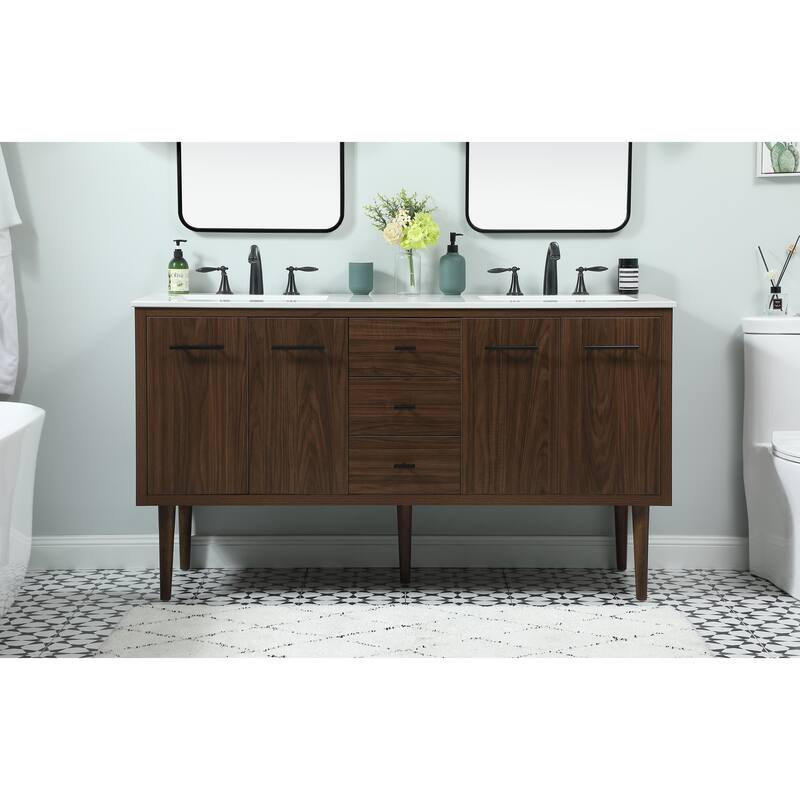 Fern 60 Inch Double Bathroom Vanity