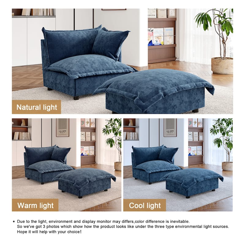 Double Layer Cushion Comfy Cloud Modular Sectional Sofa Set