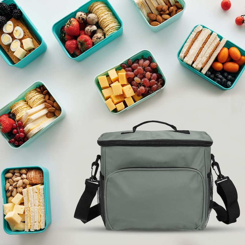 Lunch Box for Women/Men, Insulated Cooler Lunch Bag, 9.4x6.7x10.2 Inch