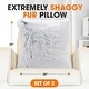 preview thumbnail 135 of 136, Cheer Collection Super Soft Shaggy Long Hair Throw Pillows Set of 2 Plush Accent Cushions