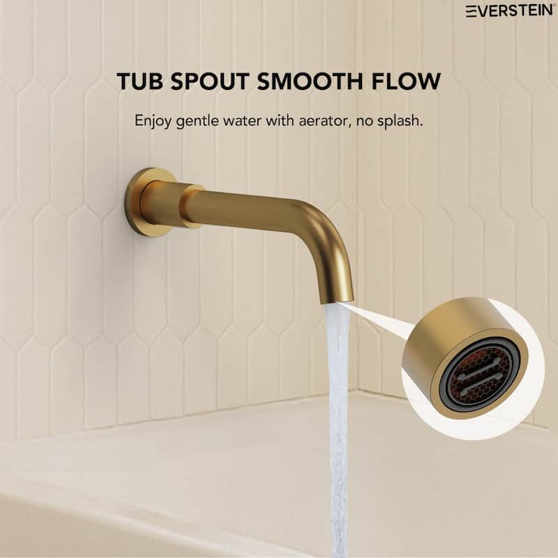 Pressure Balance 3-Functions Shower Head System, 10" Shower Faucet Set with Tub Faucet Spout