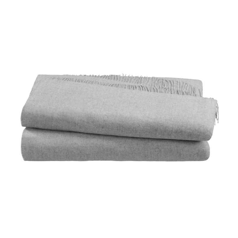 Luxor Cashmere Gray Throw