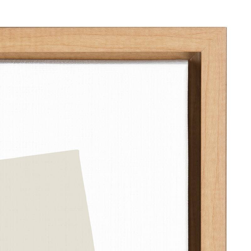 Kate and Laurel Sylvie Neutral Framed Canvas by Statement Goods