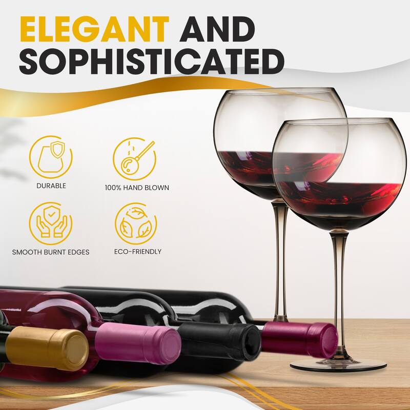 Berkware Set of 2 Sparkling Colored Glasses