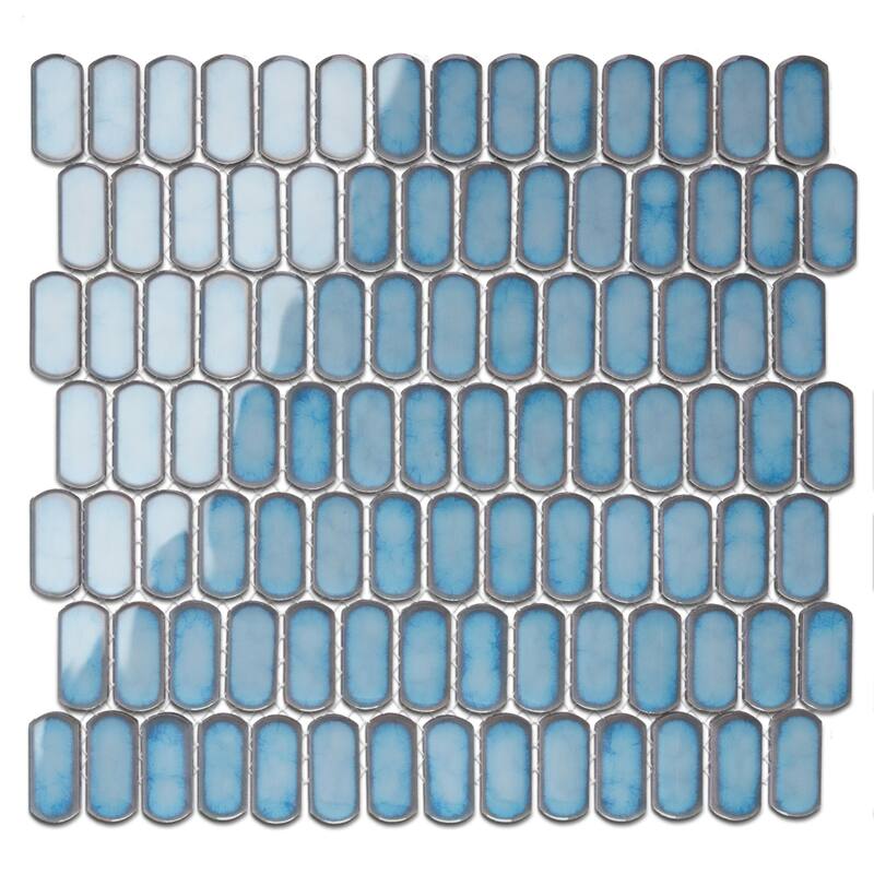 Merola Tile Hudson Capsule Marine 12-1/4" x 13-1/8" Porcelain Mosaic Floor and Wall Tile