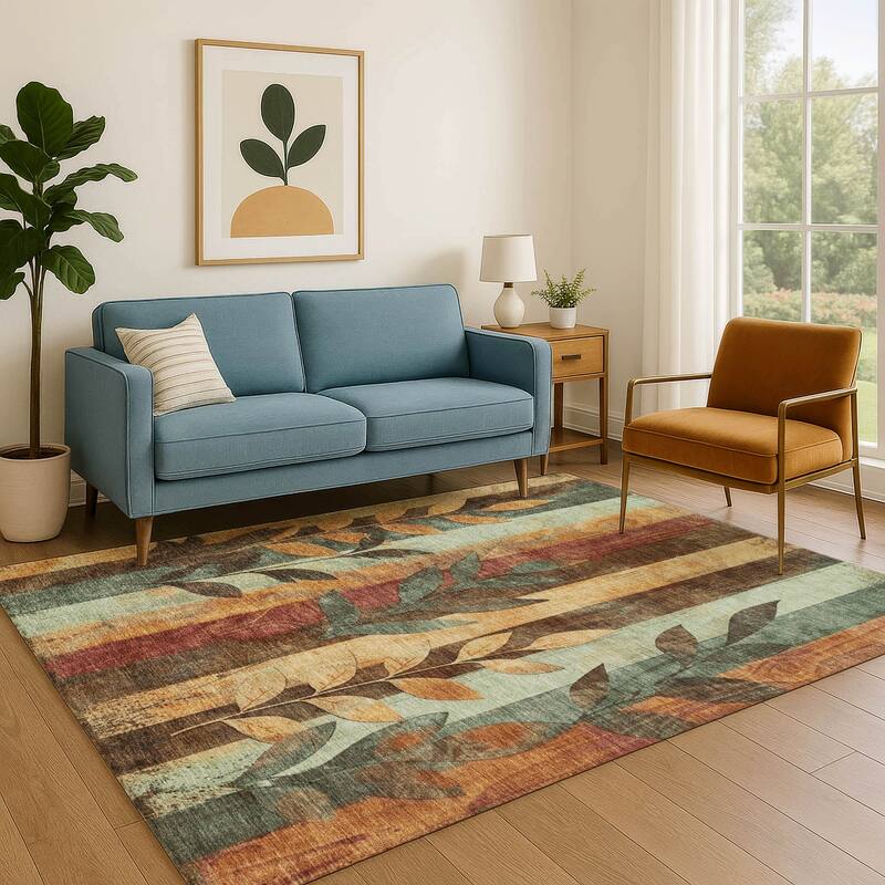 Premium Washable Super Soft Modern Floral Mayfield Rug