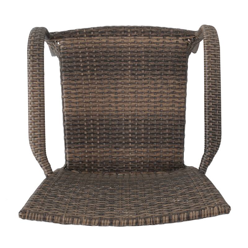 Christopher Knight Home Benhill Outdoor Contemporary Wicker Stacking Chairs (Set of 4)