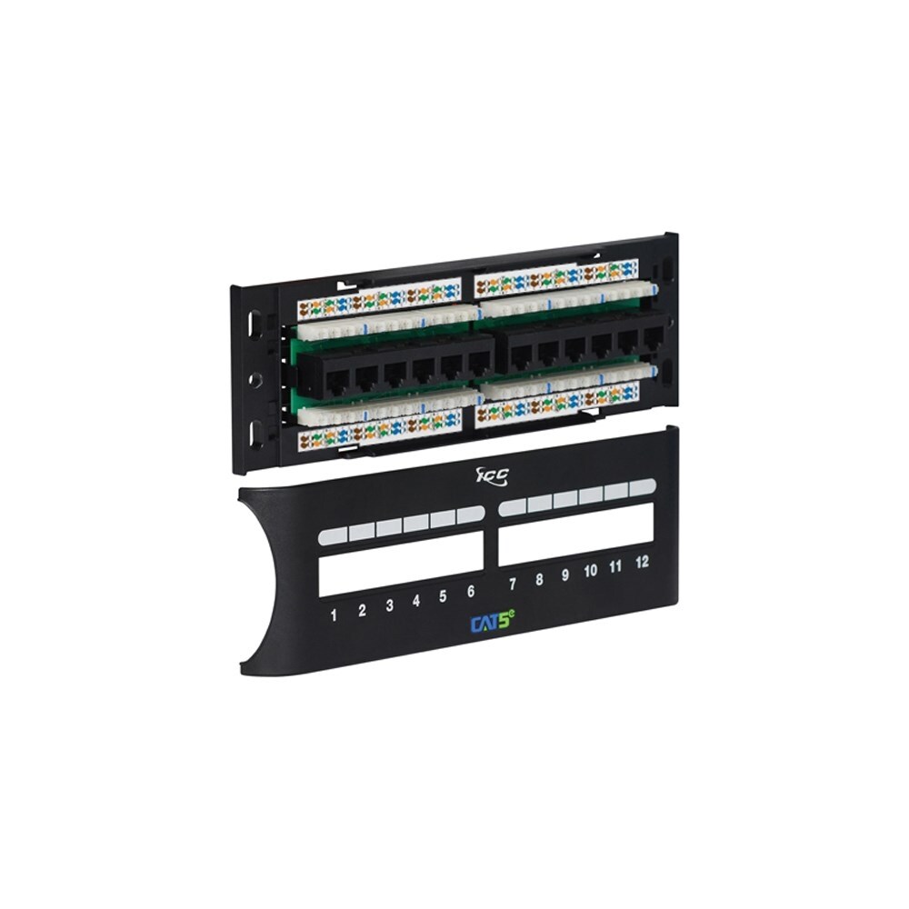 Shop Icc Icc Icmpp12f5em Patch Panel Cat 5e Front 12 Port