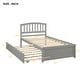 preview thumbnail 9 of 7, Grey Twin Size Wood Platform Bed with Trundle