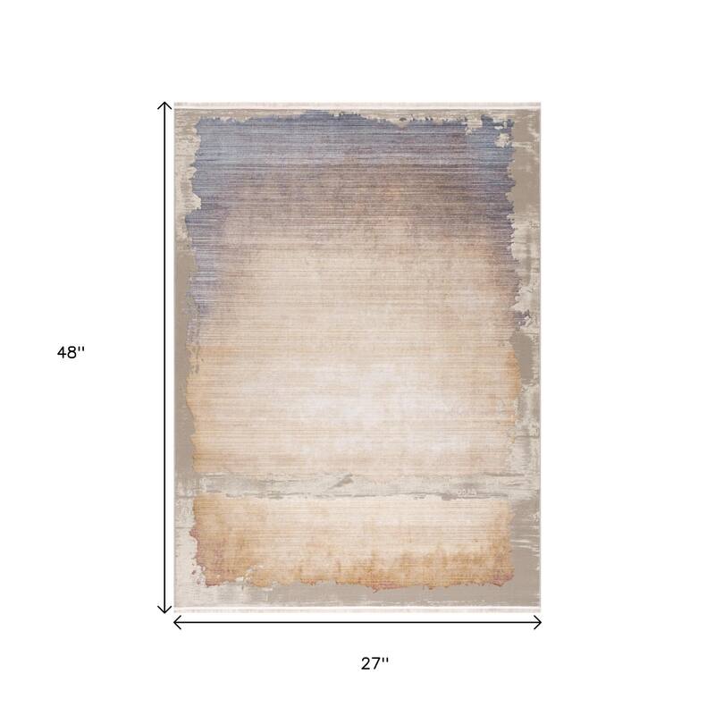 HomeRoots Abstract Modern Rectangle Area Rug