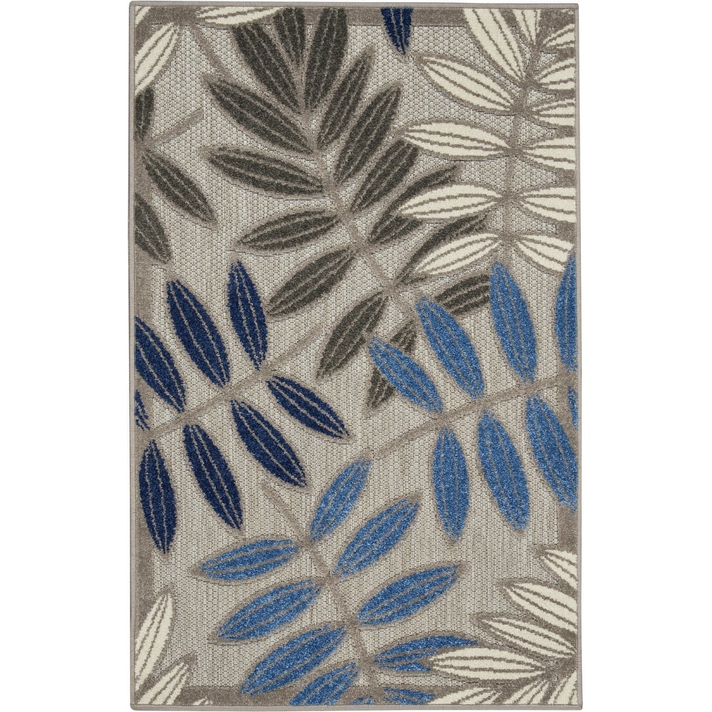 Nourison Aloha Leaf Print Vibrant Indoor/Outdoor Area Rug