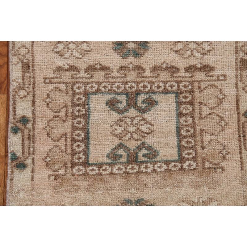 Antique Look Anatolian Turkish Oriental Rug Hand-knotted Wool Carpet - 1'7" x 2'10"