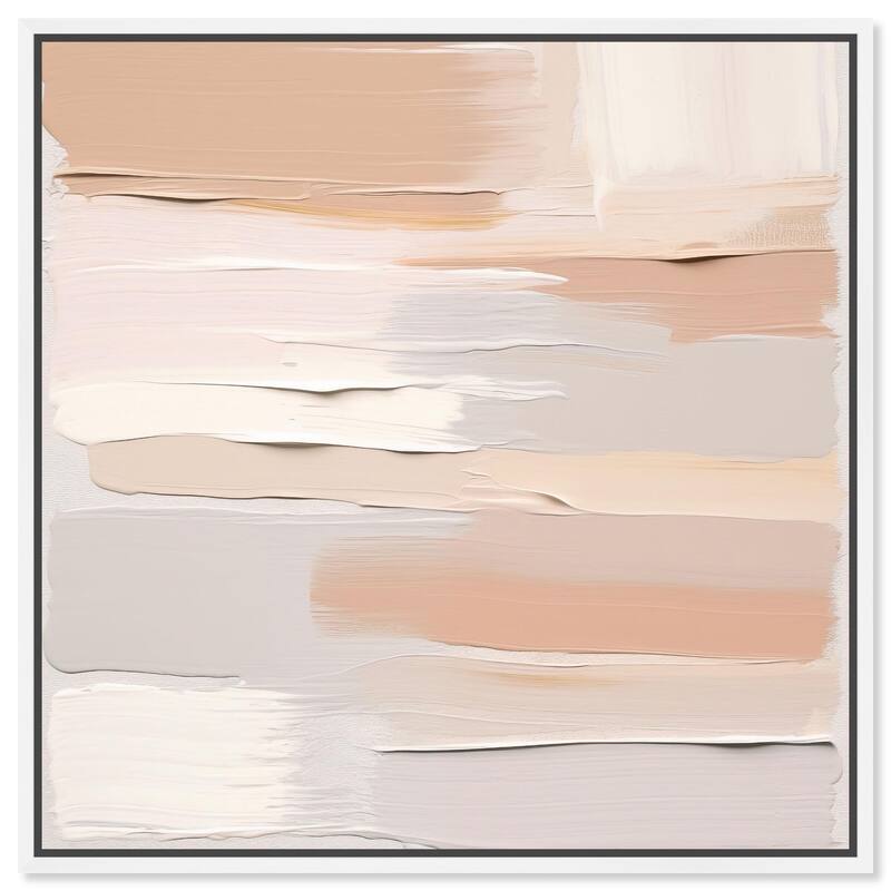 Roseate Cream Tones I Canvas by Art Remedy - White - 16" x 16"