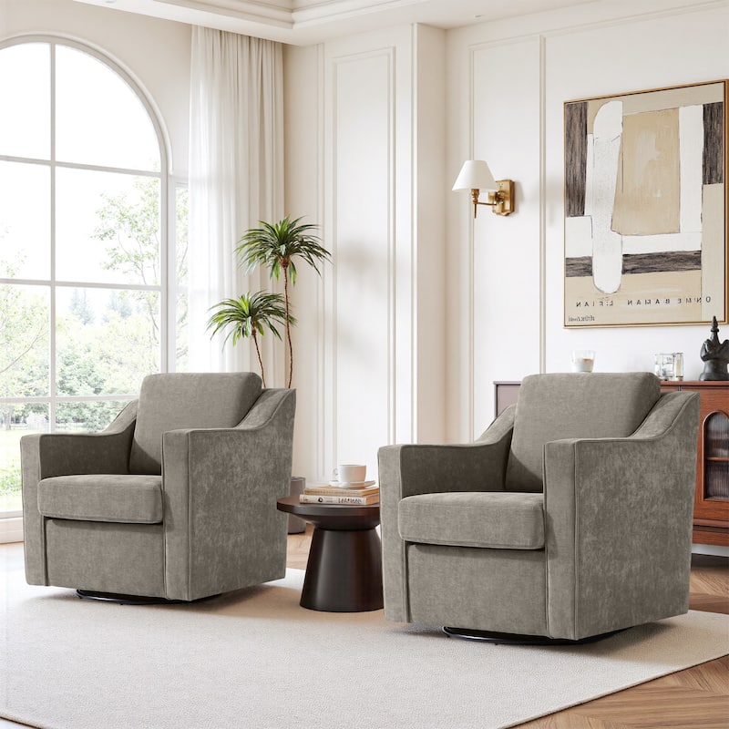 2 Set Modern Swivel Accent Arm Chair for Living Room