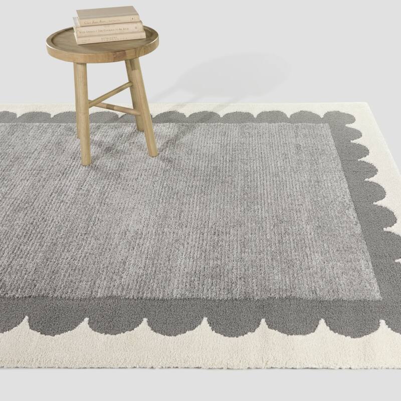 Shelford Modern Border Area Rug - 7'10" x 10' - Cream - Rectangle