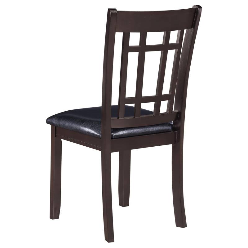 Lattice Back Side Chairs,Wooden Frame Dining Chair (Set of 2)