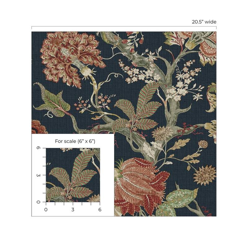 Harry & Grace Jacobean Trail Premium Matte Non-Woven Peel and Stick Wallpaper