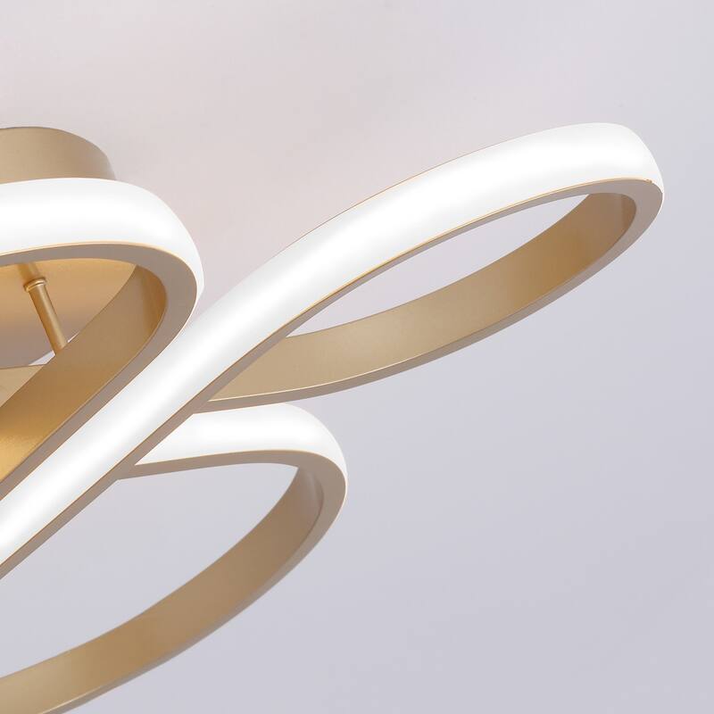 Modern 1-Light Concise Linear Design LED Flush Mount Lamp