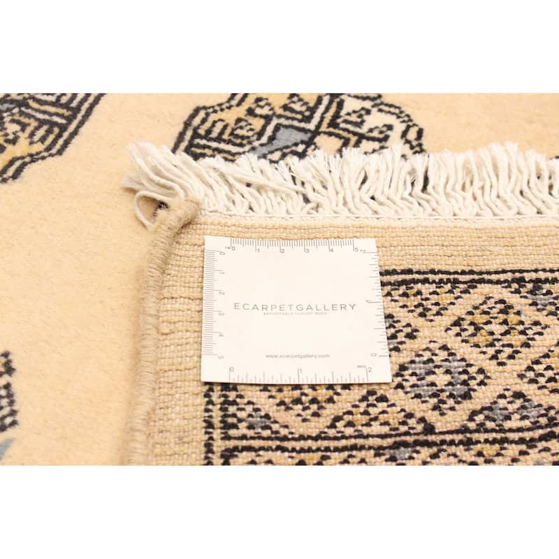 ECARPETGALLERY Hand-knotted Peshawar Bokhara Beige Wool Rug - 4'7 x 6'6