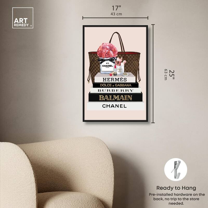 Pretty Spring Time Books Glam Canvas by Art Remedy
