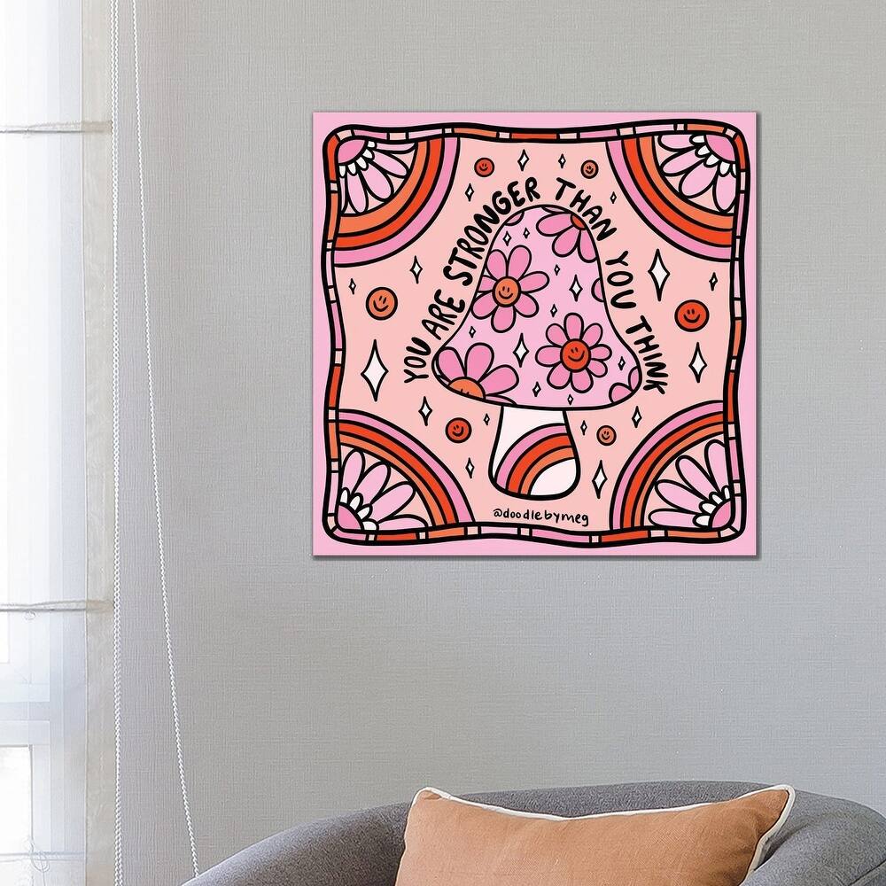 iCanvas "You Are Stronger Than You Think" by Doodle By Meg Canvas Print