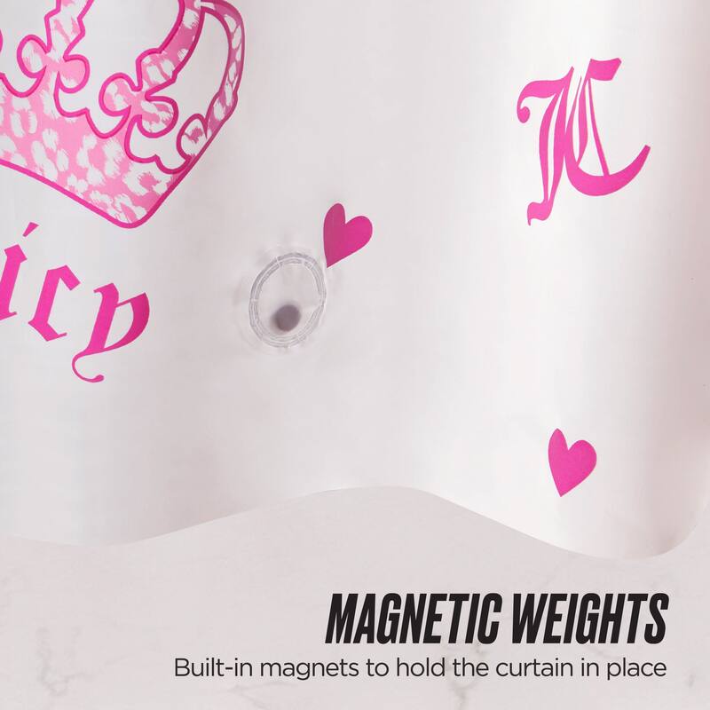 Juicy Couture 1-Piece PEVA Shower Curtain